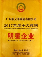 2017年度十大建陶明星企业